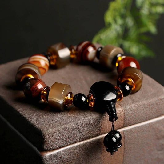 Earthbound Mystic Tibetan Agate Crystal Bracelet