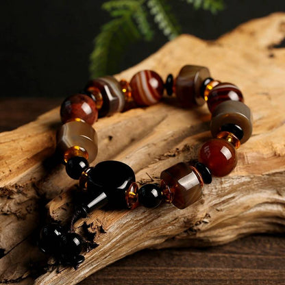 Earthbound Mystic Tibetan Agate Crystal Bracelet
