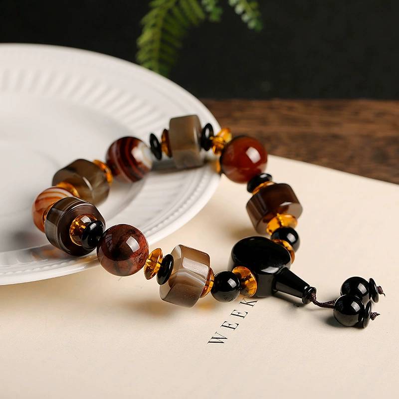 Earthbound Mystic Tibetan Agate Crystal Bracelet