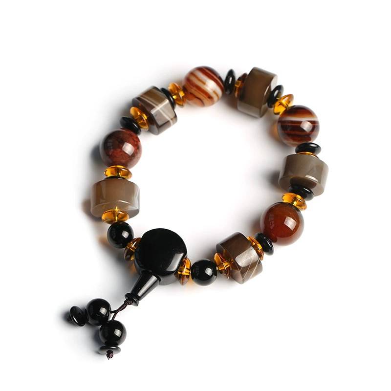 Earthbound Mystic Tibetan Agate Crystal Bracelet