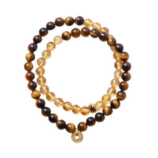 Golden Equinox Tiger’s Eye & Citrine Crystal Bracelet