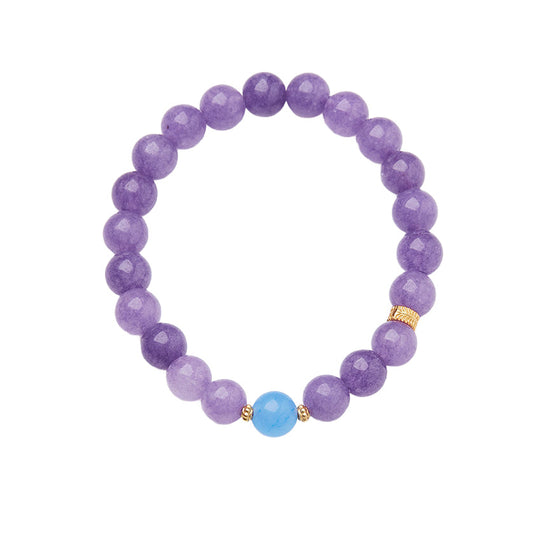Midnight Echo Lila Chalcedon Kristall Armband