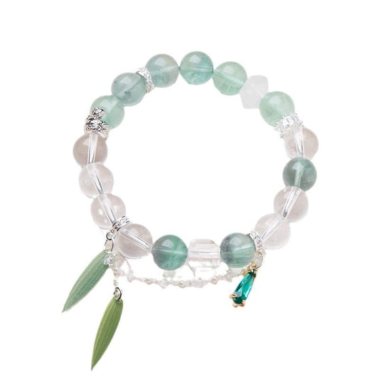 Snake Blossom Fluorite Crystal Bracelet