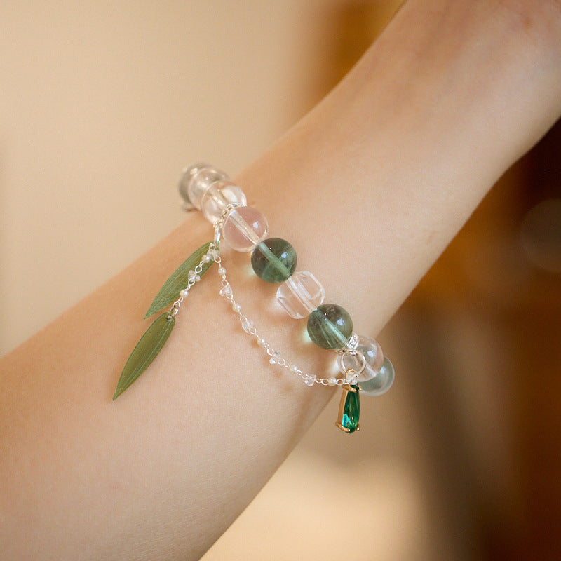 Snake Blossom Fluorite Crystal Bracelet