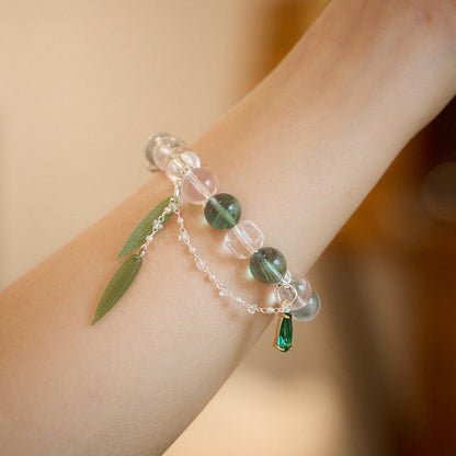 Snake Blossom Fluorite Crystal Bracelet