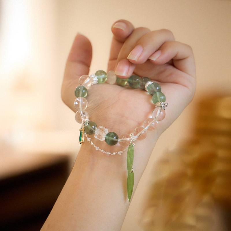 Snake Blossom Fluorite Crystal Bracelet