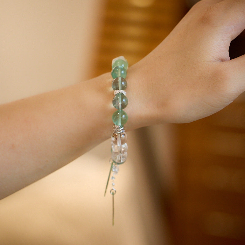 Snake Blossom Fluorite Crystal Bracelet