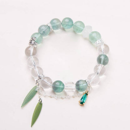 Snake Blossom Fluorite Crystal Bracelet