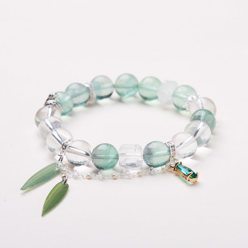 Snake Blossom Fluorite Crystal Bracelet