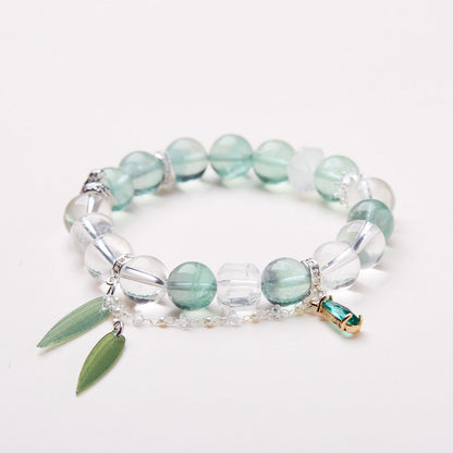 Snake Blossom Fluorite Crystal Bracelet