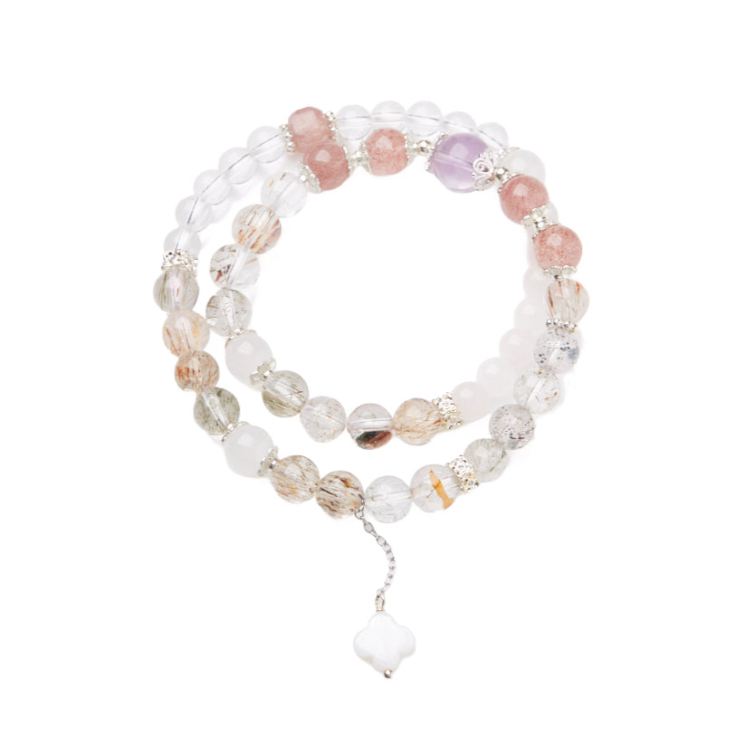 Moonlit Whisper Clear Quartz Crystal Bracelet