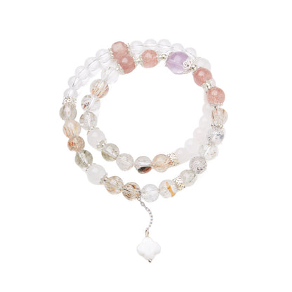 Moonlit Whisper Clear Quartz Crystal Bracelet
