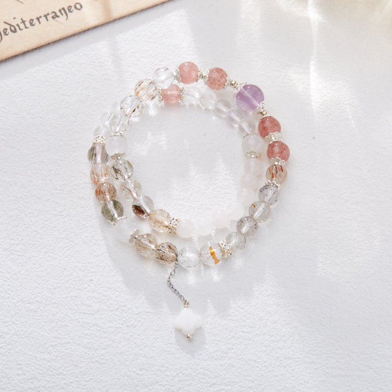 Moonlit Whisper Clear Quartz Crystal Bracelet