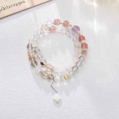 Moonlit Whisper Clear Quartz Crystal Bracelet