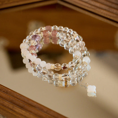 Moonlit Whisper Clear Quartz Crystal Bracelet