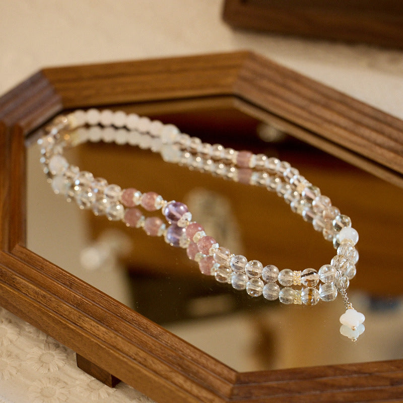 Moonlit Whisper Clear Quartz Crystal Bracelet
