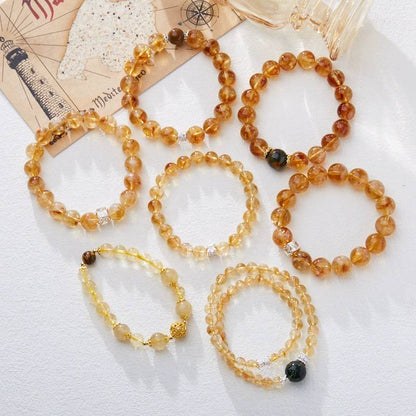 Sunlit Radiance Citrine Crystal Bracelet