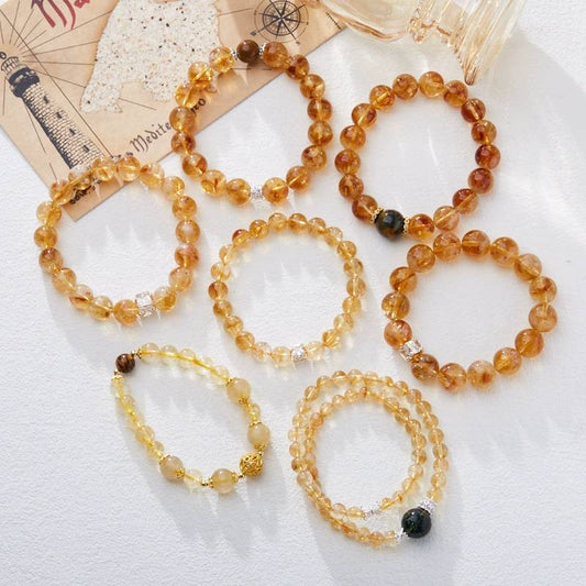 Sunlit Radiance Citrine Crystal Bracelet