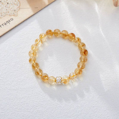 Sunlit Radiance Citrine Crystal Bracelet