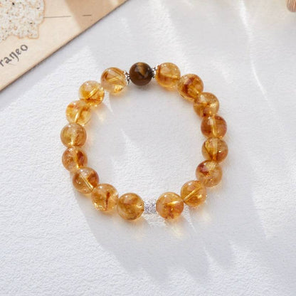 Sunlit Radiance Citrine Crystal Bracelet