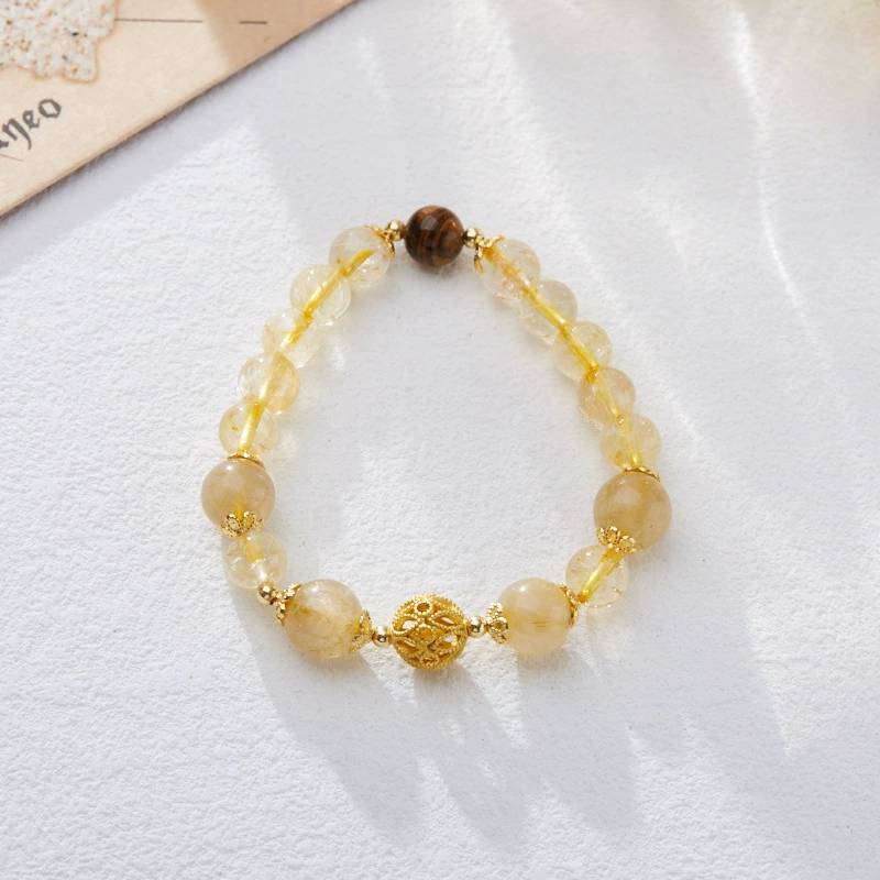 Sunlit Radiance Citrine Crystal Bracelet